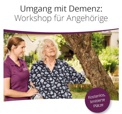 Jetzt anmelden: Workshop für Angehörige von Menschen mit Demenz